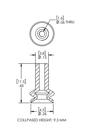 VacMotion USA product: 15B.006.100.02 - 6mm single bellows FDA Silicone ...